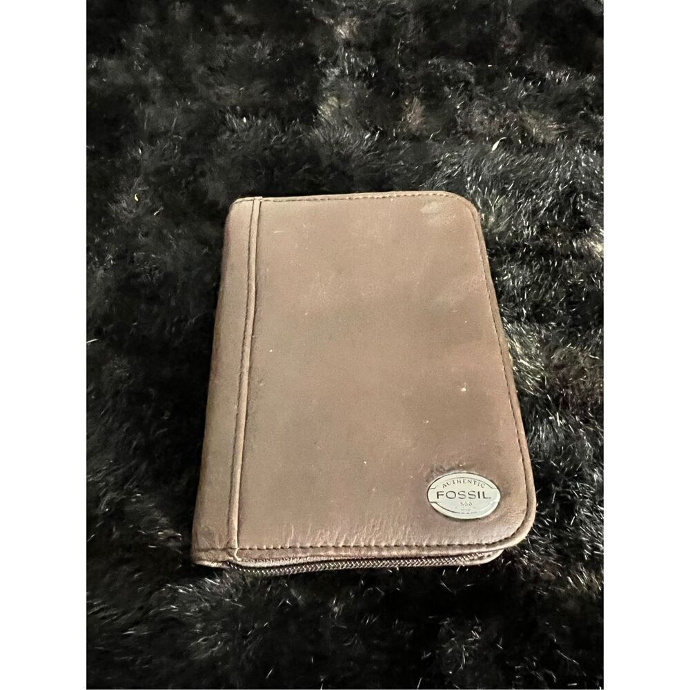 Vintage fossil zip up notebook